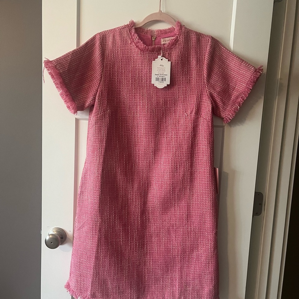Ivy City Co Pink Textured Kids Dress